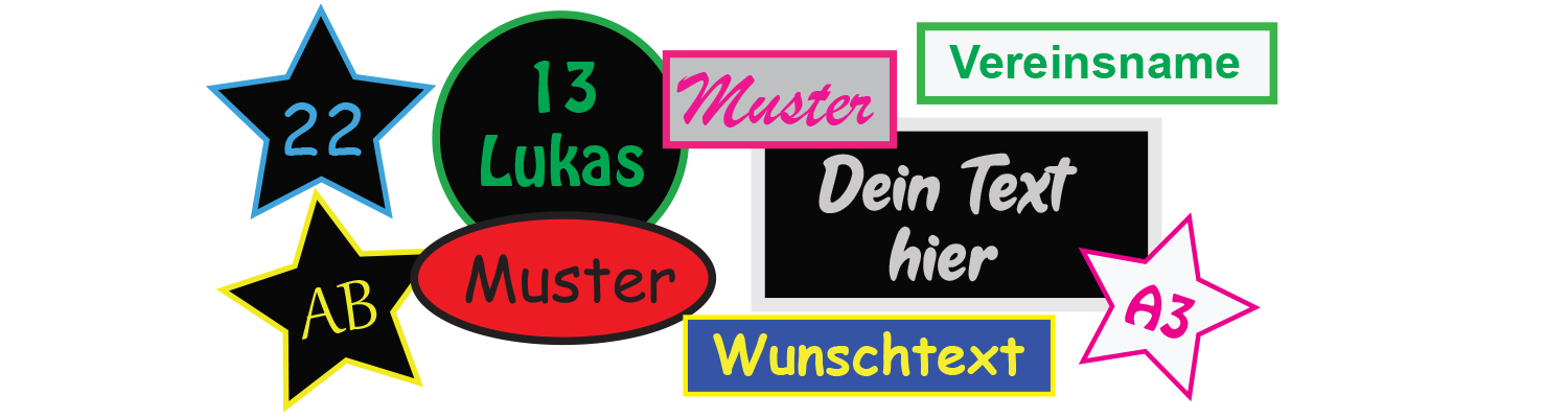 Aufnäher mit Wunschtext